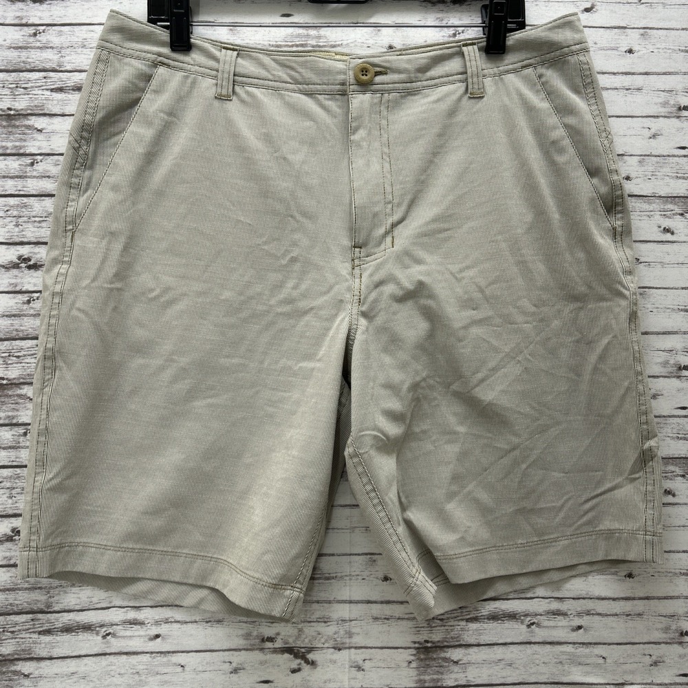 Ascend Shorts Athletic Beige Mens 36 Lightweight Zip Pockets Stretch Outdoor